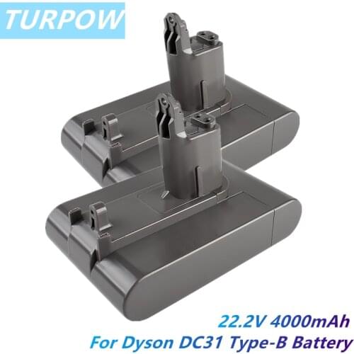 Turpow Replacement 22.2V 4000mAh DC31 Type-B Battery For Dyson DC31 DC31B DC35 DC44 DC45 Handheld Power Tool Battery