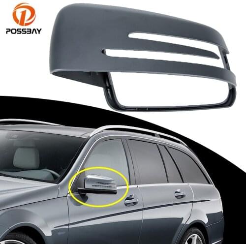 POSSBAY 1 Pair Door Side Rearview Mirror Cover Fit for Mercedes-Benz W176 W246 W204 W212 C207 C117 C218 X218 X156 X204 W221 C216