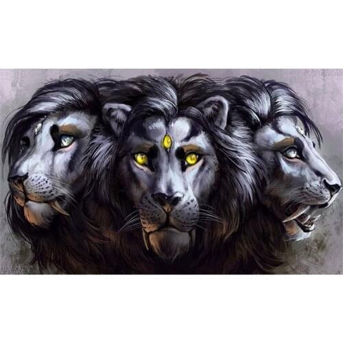 Diy 5d diamond painting living room Lion bedroom cross stitch diamond stick drill home decon Easter Valentines Day