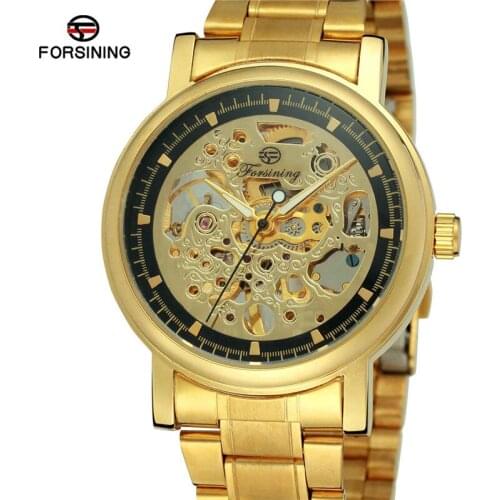 FORSINING Hand Wind Mechanical Mens Women Watches Skeleton Top Brand Luxury Men Lady Watch Business Military Male Clock 0033