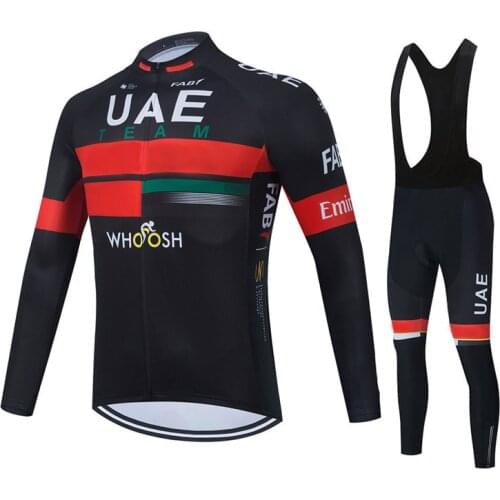 2021 Uae Team Long Sleeve Cycling Jerseys Set Spring MTB Bicycle Clothes Ropa Maillot Ciclismo Racing Bike Wear Cycling Clothing