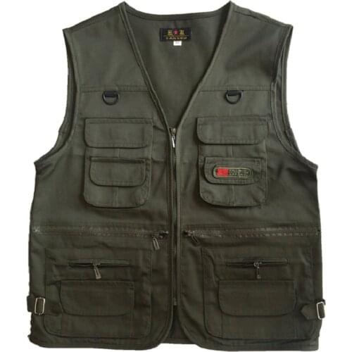 Fashion Fisherman Tactical Military Photographers Vest Director Clothes Brand Casual Vest Breathable Multi Pocket Style