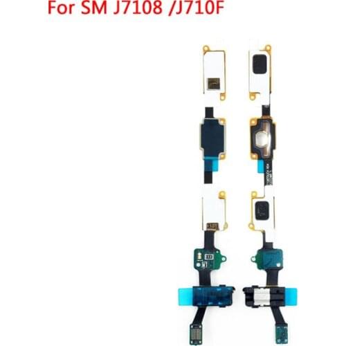 New Home Button + Sensor Keypad + Audio Jack Headphone Flex Cable Ribbon For Samsung Galaxy J7 2016 J710F