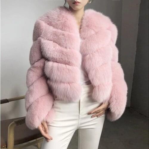 FURSARCAR New Arrival 2020 Natural Real Fur Coat Women Winter Thick Silm Fox Fur Jacket Customize Short Real Fur Outwear