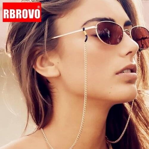 RBROVO 2021 Oval Sunglasses Women/Men Vintage Brand Designer Sun Glasses Women Metal Eyewear Women Retro Gafas De Sol UV400