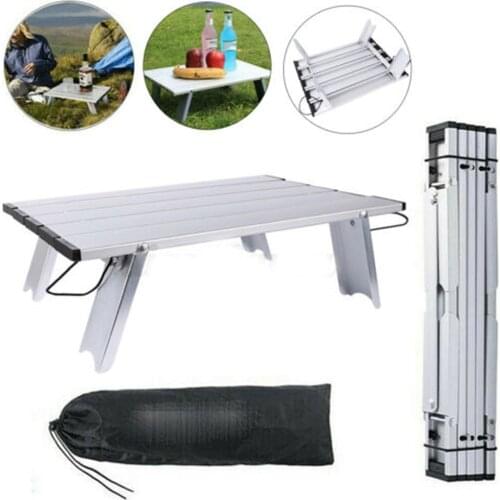 1pcs Portable Mini Folding Table Aluminum Alloy Waterproof Ultralight Camping Beach Travel Picnic Table Outdoor Supplies