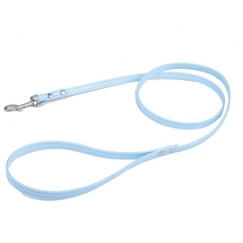 Pu Leather Dog Leashes 47'' Dog Leads Dog Accessories Puppy Walking Leashes for Dogs Black Pink Colors Pet Supplies