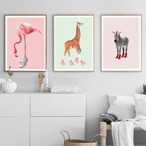 Scandinavian Style Pink Posters Sneakers Canvas Painting And Prints Wall Art Pictures For Living Room Modern Interior Home Decor