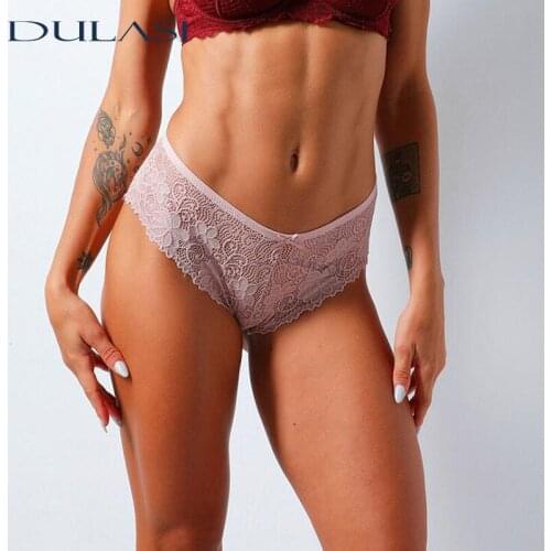 Sexy Lace Womens underwear Ice Silk Panties Soft Seamless Underpants Solid Color Briefs M-XXL Low Waist Intimates Thongs 2020