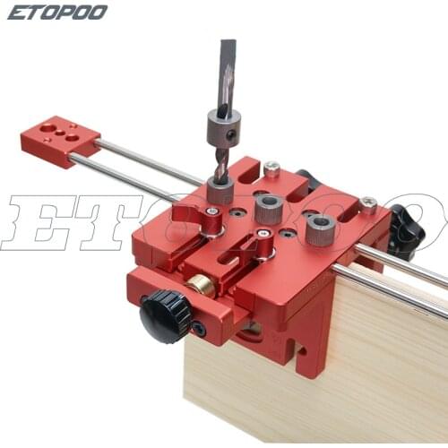 Three-in-one Punch Locator Plate Furniture Open Gauge For Fast Connecting Woodworking Carpenter Drill Guide Kit Location Tools
