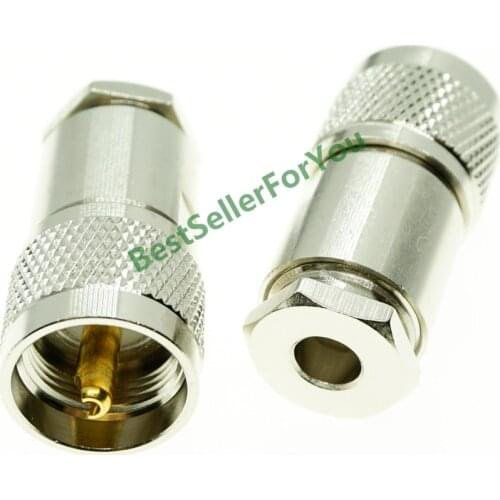 UHF male PL-259 plug PL259 clamp for RG-8X RG59 RG8X LMR240 Cable RF connector