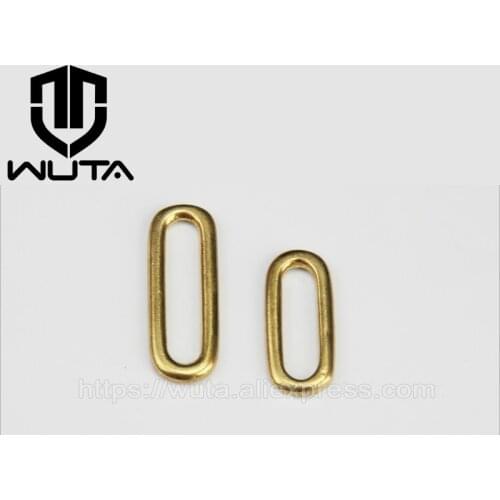 WUTA Solid Brass Rectangle Loop Ring Buckle Metal Square Ring Buckle Bag Luggage Belt Keeper DIY Leather Accessories 1/2/10pcs