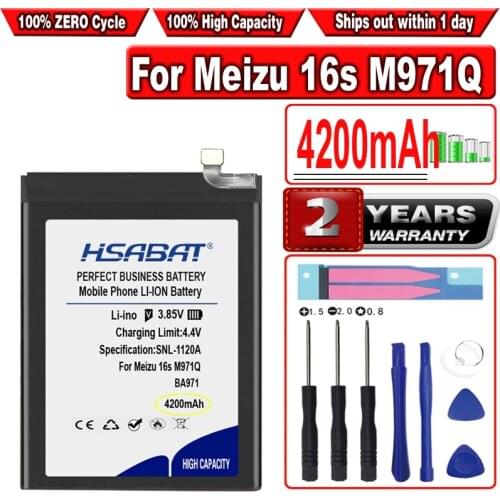 HSABAT 4200mAh BA971 Battery for Meizu 16s M971Q/C/Y