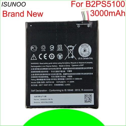 ISUNOO 10pcs/lot 3000mAh B2PS5100 Battery For HTC One X9 X9U X9E E56ML Cellphone Bateria