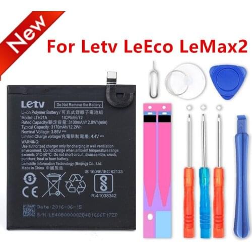 Original New LTH21A 3100mAh Battery For LeEco Letv Le Phone Le MAX 2/5.7inch/X821 X820 Mobile Phone Replacement Battery+Tools