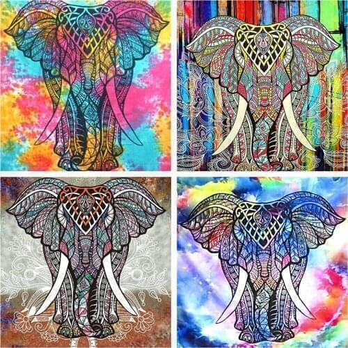 HUACAN 5d Diamond Painting Elephant DIY Mosaic Needlework Full Square/Round Diamond Embroidery Animal Home Decor