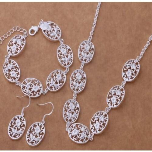 AS187 Trendy wholesale Jewelry Sets Bracelet 008 + Necklace 066 + Earring 104 /akfajbma blcakcja