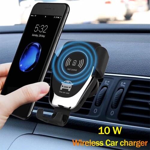 Car Wireless Fast Charging Stand Holder for iPhone 11 Pro Max Xs 8 USB Car Wireless Quick Charger Bracket for Samsung S20 S10 S9