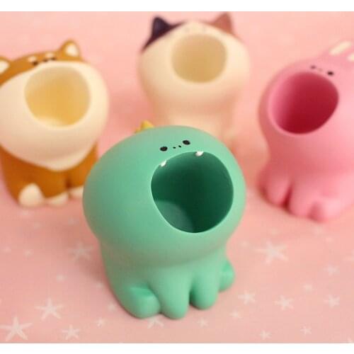 Big Mouth Dog Cat Pen Holder Paper Clip Storage Office Stationery Accessories Dispenser Desk Clips Dispenser Paper Clip Holder