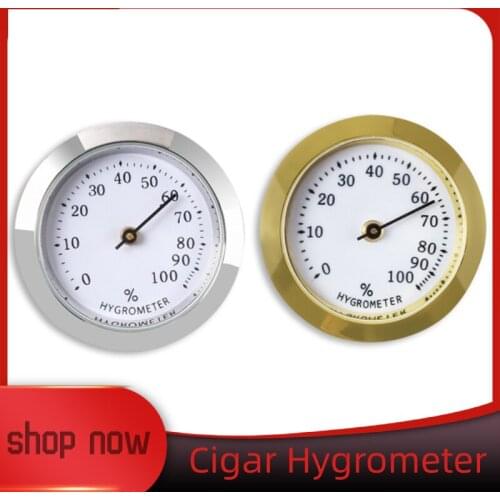 37mm Mini Cigar Hygrometer Portable Accurate Humidor Accessories Accurate Cigar Tool Humidity Tester Hygrometer For Humidor