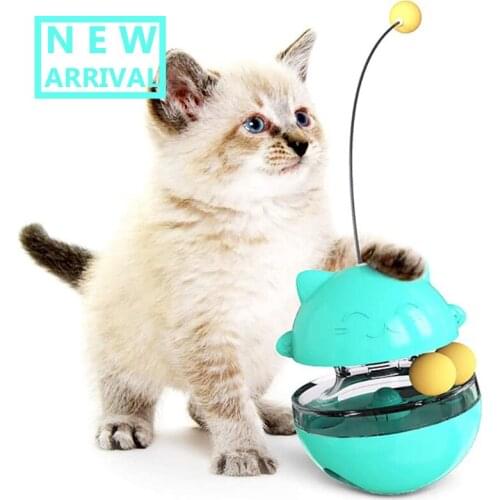 Cat Treat Ball Dispenser Toy New Interactive Pet IQ Treat Ball Cat Tumbler Food Dispenser Ball Toys Fun Feeder for Cats Playing