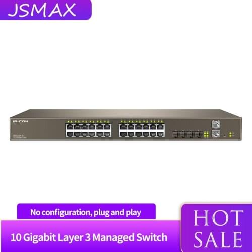 JSMAX IPCOM G5528X-EI 24*10/100/1000Mbps RJ45 ports L3 Managed network data Switch /Plug and play/data/network signal converter