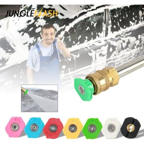 JUNGLEFLASH 4000psi 275bar High Pressure Washer Snow Foam Lance Spray Nozzle Tips Car Wash Cleaning Tool Accessories Nozzle