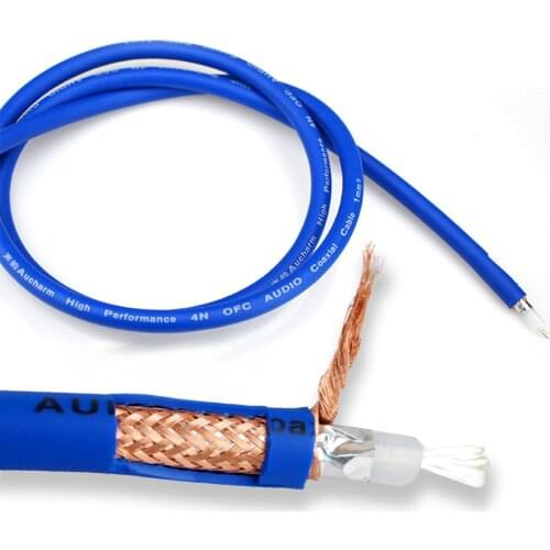 Copper Silver-plated Digital Coaxial Cable DAC/CD Coaxial/digital Turntable Special Bulk Cable - Audiophile