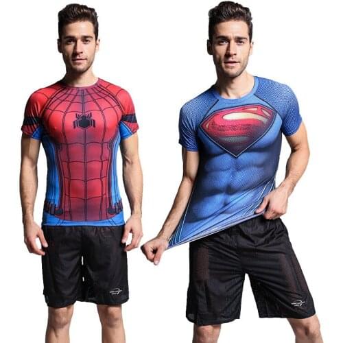 Mens Compression Shirt Shorts Suits Gym Fitness Clothes Bodybuilding Workout Jogging MMA Sports Set Running Rashguard Tracksuit