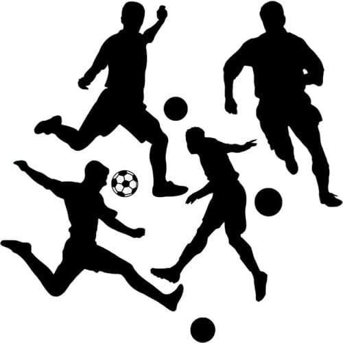 Three Ratels QD522 Wonderful football silhouette wall sticker for home decoration boy bedroom football decals