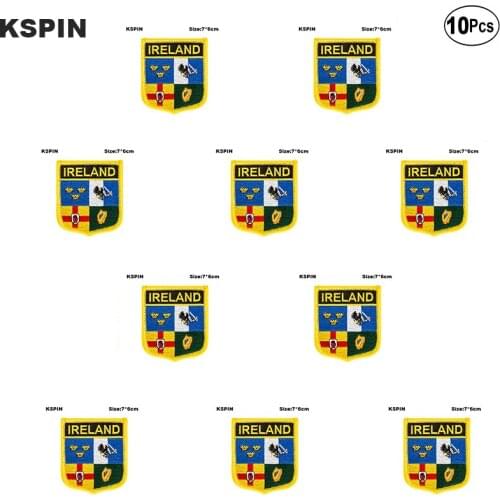 Ireland Flag Embroidery Patches Iron on Saw on Transfer patches Sewing Applications for Clothes in Home&Garden