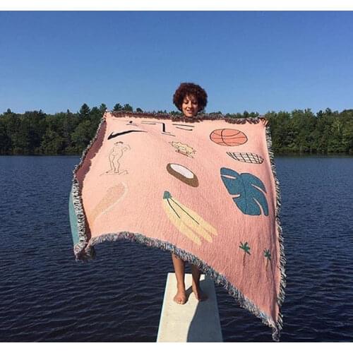 Wall Hanging Tapestry Throw Blanket Rugs Super Soft Retro Sofa Decorative Throws on Sofa/Bed Large Cobertor Blanket With Tassel