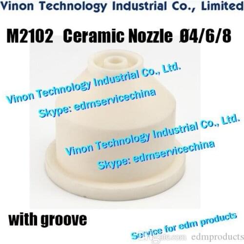 Ø4mm M2102 Lower Ceramic Water Nozzle with groove for Mitsubishi F1,G,H,H1,HA,C machines X054D209H11,X054D209H12,X054D209H13
