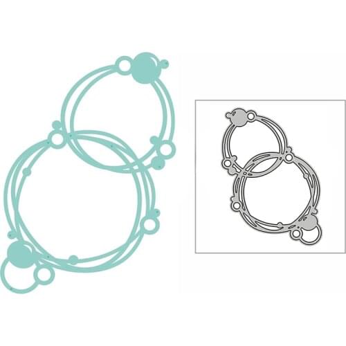 New Crossed Spotted Wreath Circle 2020 Metal Cutting Dies for DIY Scrapbooking and Card Making Decor Embossing Craft No Stamps