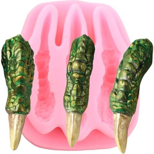 Dinosaur Paw Claws Silicone Mold DIY Party Cake Decorating Tools Cake Border Fondant Molds Candy Clay Chocolate Gumpaste Mould