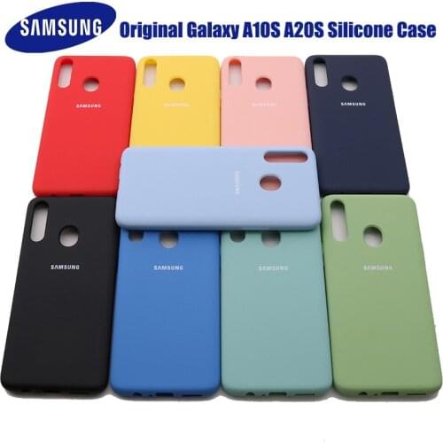 A20S Case Original Samsung Galaxy A10S Silky Liquid Silicone Cover Soft-Touch Back Protective Shell Case For Galaxy a10s a20s