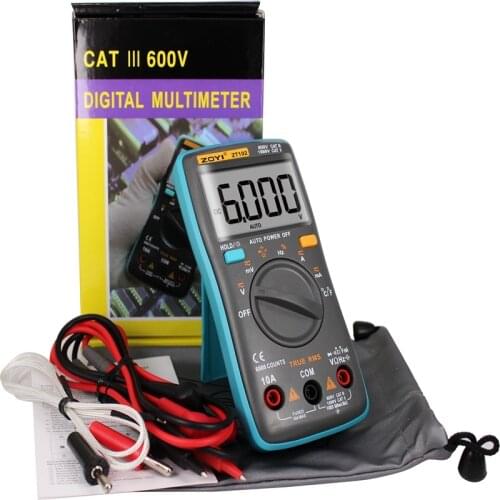 Portable AutoRange Digital Multimeter True Rms 6000 Counts Voltmeter Ammeter multimetro Ohm Frequency Diode Capacitance Tester