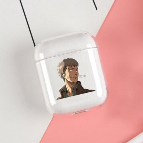 Attack on Titan Jean Kirstein Clear Cases For Apple Airpods 1 2 Earphone Bluetooth Wireless Cover For Airpods 2 1 Coque