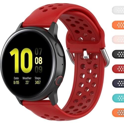 20mm 22mm Watch Strap for Moto 360 2nd Gen 42mm 46mm Wristband Band Replacement for Garmin Vivoactive 3 4 Bands Accessories Red