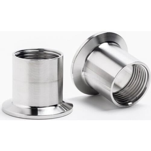 DN15-DN25 Stainless Steel SS304 Sanitary Female Threaded Pipe Fittings Ferrule Tri Clamp Adapter For Homebrew