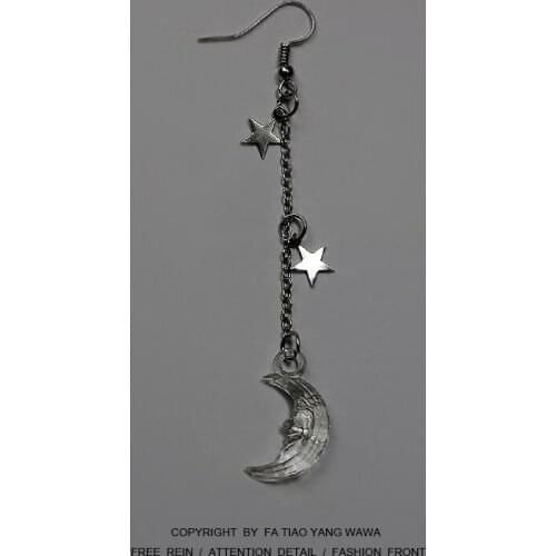 Moon and star earrings
