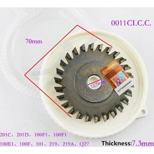 0011CI.C.C welded carbide cutter 70x7.3x12.7x26Z for WENXING 201C 201D 100F1 100E1 100F 101 219 219A Q27 key cutting machines