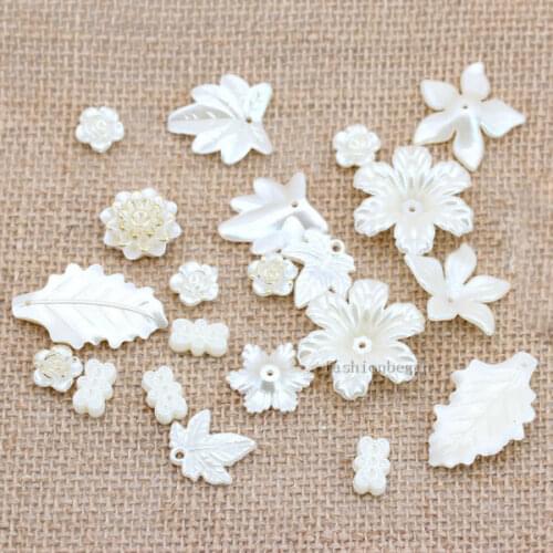 50pcs Acrylic spacer cream pearl loose Beads charms pendants jewelry Making Crafts necklace Garment bags DIY various size&shape