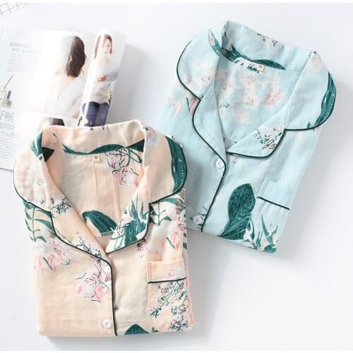 Fdfklak Suit Women Autumn New Knitted Cotton Womens Pajama Set Nightwear Sets Pants Girls Pajama Sets Mujer Sleepwear Home