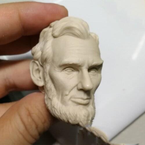 1:6 Scale Abraham Lincoln Male White Head Carving Unpainted For 12" Action Figure Body Accessory In Stock