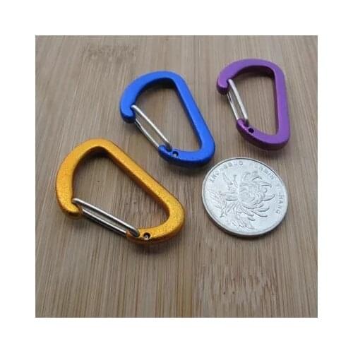 10 pcs/Lot EDC Mini Keychains Key Organizer Camping Carabiner 4CM Aluminium Alloy Key Ring Quick Release