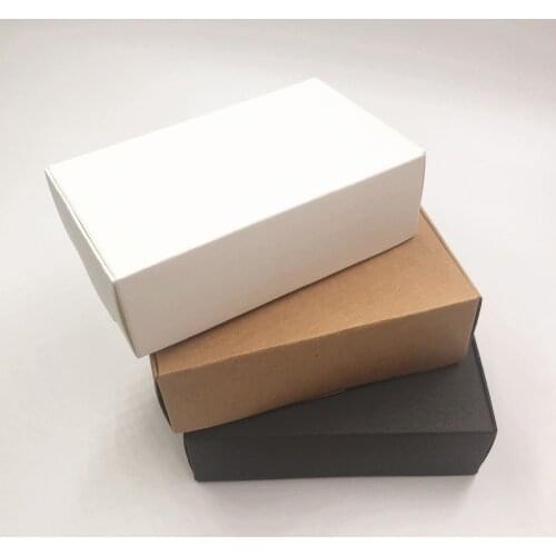 12pcs pure white Aircraft Gifts Boxes Folding Carton kraft Storage Boxes Handmade Soap/Jewelry Packing Paper Box