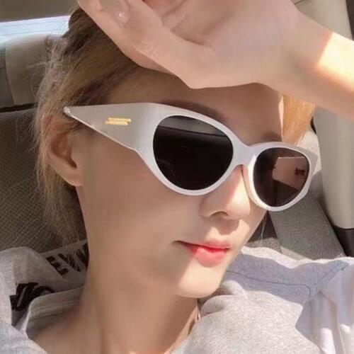 2021 new sunglasses women Retro rectangle glasses female vintage Brand Designer sunglasses Lady Eyeglass Cat Eye Driver Goggle