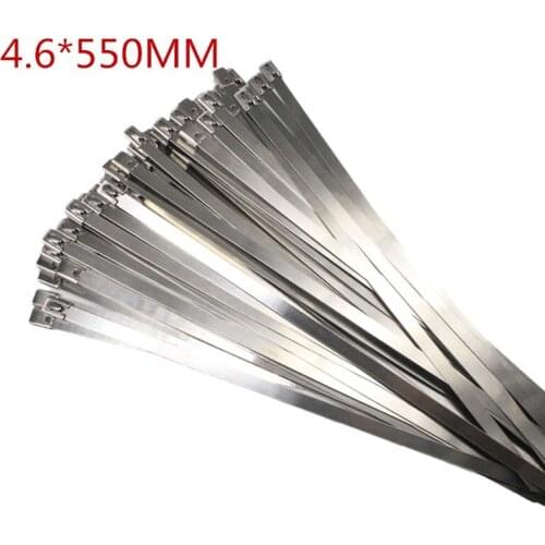 4.6x550mm 4.6*550 304ss Boat Marine Zip Strap Wrap Ball Lock Self-Locking 304 Stainless Steel Cable Tie