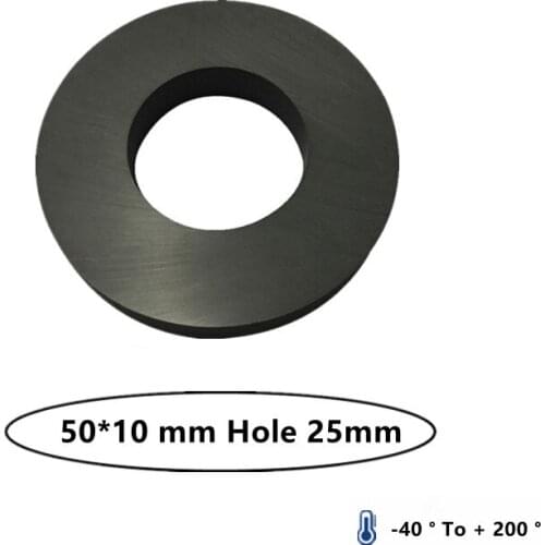 5pcs Y30 Ring Ferrite Magnet 50*10 mm Hole 25mm Permanent magnet 50mm x 10mm Black Round Speaker magnet 50X10 50-25*10